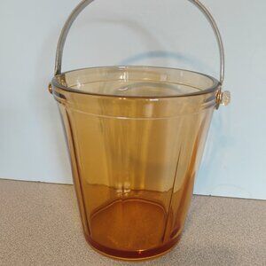 Fostoria Vintage Fairfax Pattern Ice Bucket. Amber, Rare